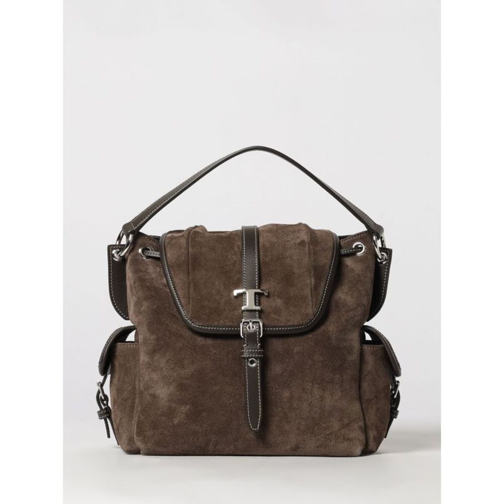 Tod's Women Tod's Suede Calfskin Backpack With T Timeless Logo